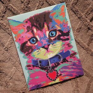 ❄️ Color Splash Kitten | Framed Canvas Art Print